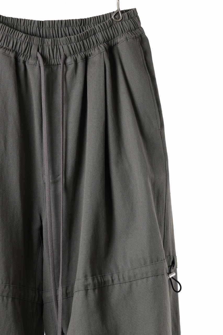 画像をギャラリービューアに読み込む, A.F ARTEFACT STRING-SQUEEZING WIDE PANTS / COTTON LINEN TWILL (KHAKI)