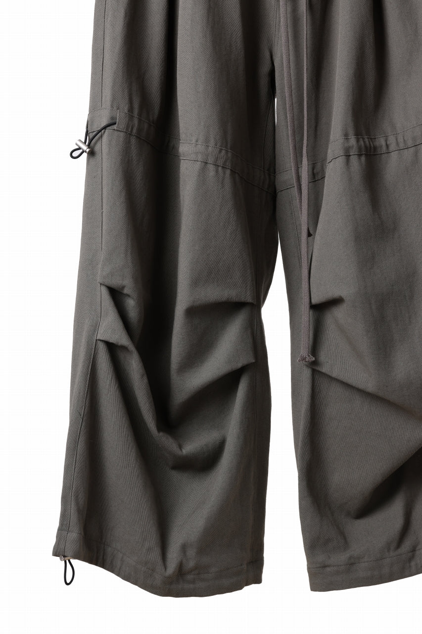 画像をギャラリービューアに読み込む, A.F ARTEFACT STRING-SQUEEZING WIDE PANTS / COTTON LINEN TWILL (KHAKI)