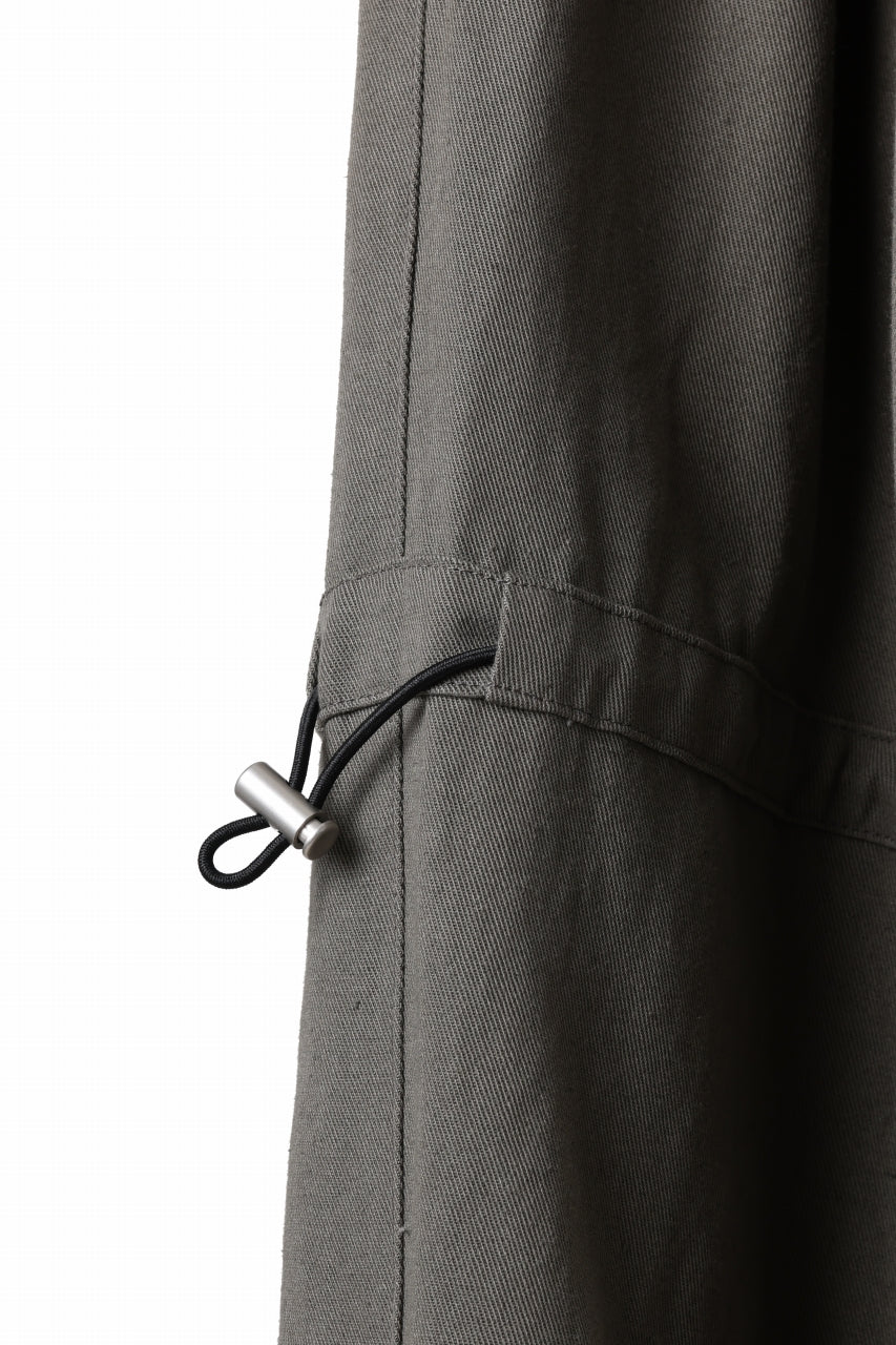 画像をギャラリービューアに読み込む, A.F ARTEFACT STRING-SQUEEZING WIDE PANTS / COTTON LINEN TWILL (KHAKI)