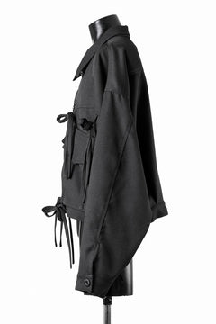 画像をギャラリービューアに読み込む, A.F ARTEFACT KNOTTING DETAIL TWILL BLOUSON (BLACK)