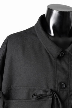 画像をギャラリービューアに読み込む, A.F ARTEFACT KNOTTING DETAIL TWILL BLOUSON (BLACK)