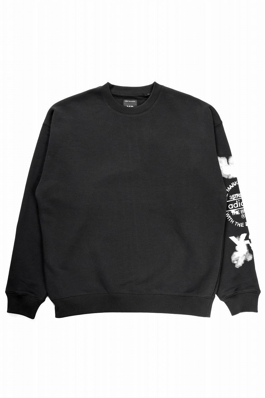 画像をギャラリービューアに読み込む, Y-3 Yohji Yamamoto GRAPHIC CREW SWEAT (BLACK)