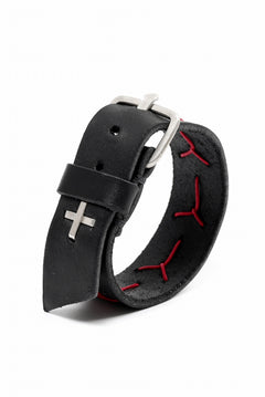 画像をギャラリービューアに読み込む, m.a+ cross stitched med wrist band / A-F8E1/GR 3,0 (BLACK)
