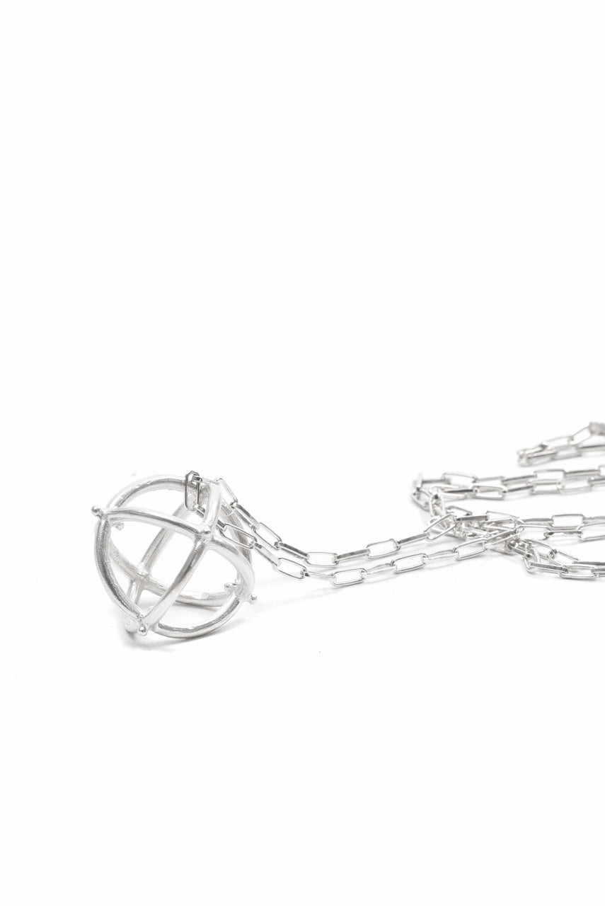 画像をギャラリービューアに読み込む, m.a+ medium + globe necklace with silver chain / AD31 AG (SILVER)