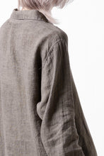 画像をギャラリービューアに読み込む, daub DYEING PLAIN SHIRT / ORGANIC LINEN (BROWN)