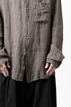 画像をギャラリービューアに読み込む, daub DYEING PLAIN SHIRT / ORGANIC LINEN (BROWN)