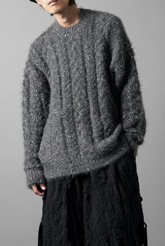 画像をギャラリービューアに読み込む, TARO HORIUCHI / th products Color Nep Mole Knit Pullover (gray)