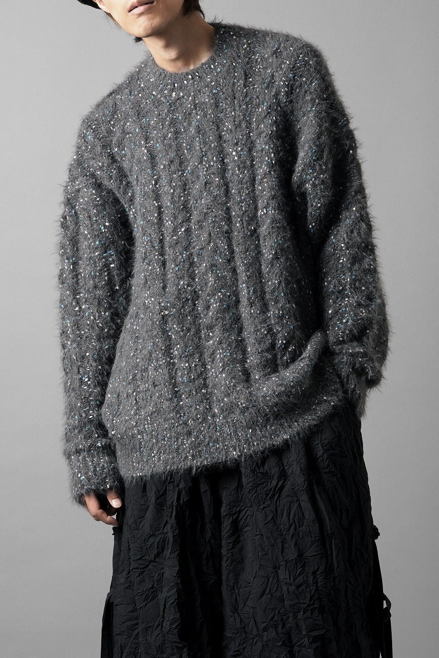 画像をギャラリービューアに読み込む, TARO HORIUCHI / th products Color Nep Mole Knit Pullover (gray)