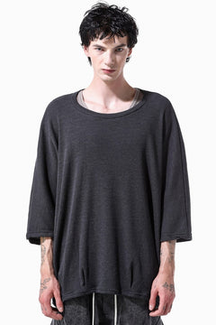 画像をギャラリービューアに読み込む, A.F ARTEFACT DOLMAN LOOSEY T-SHIRT  / WAFFLE KNIT JERSEY (CHARCOAL)