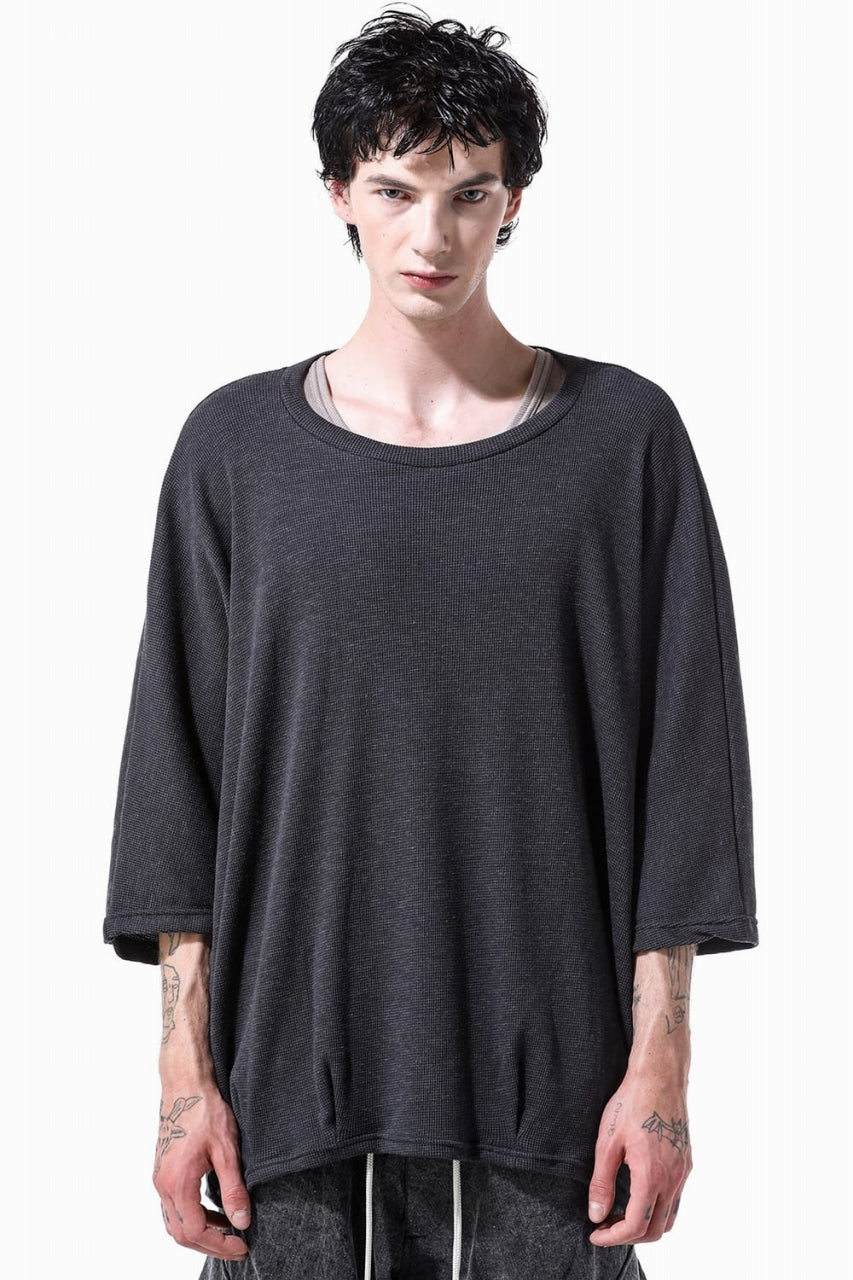 画像をギャラリービューアに読み込む, A.F ARTEFACT DOLMAN LOOSEY T-SHIRT  / WAFFLE KNIT JERSEY (CHARCOAL)