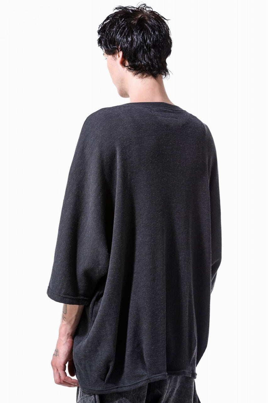 画像をギャラリービューアに読み込む, A.F ARTEFACT DOLMAN LOOSEY T-SHIRT  / WAFFLE KNIT JERSEY (CHARCOAL)
