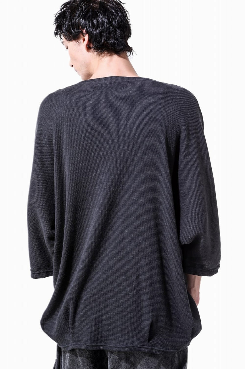 画像をギャラリービューアに読み込む, A.F ARTEFACT DOLMAN LOOSEY T-SHIRT  / WAFFLE KNIT JERSEY (CHARCOAL)