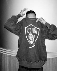 画像をギャラリービューアに読み込む, LASTMAN PRINTED CREW NECK -NFL- (BLACK)