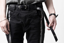 Load image into Gallery viewer, m.a+ double oval buckle thin belt / EL1B/GR3,0 (BLACK)