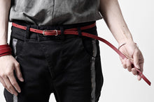 Load image into Gallery viewer, m.a+ double oval buckle thin belt / EL1B/GR3,0 (RUBY RED)