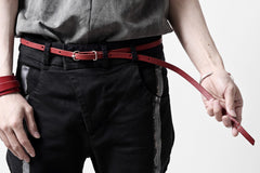 Load image into Gallery viewer, m.a+ double oval buckle thin belt / EL1B/GR3,0 (RUBY RED)