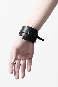 画像をギャラリービューアに読み込む, m.a+ croissant wrist band #2 / A-F0K3/GR3,0 (BLACK)