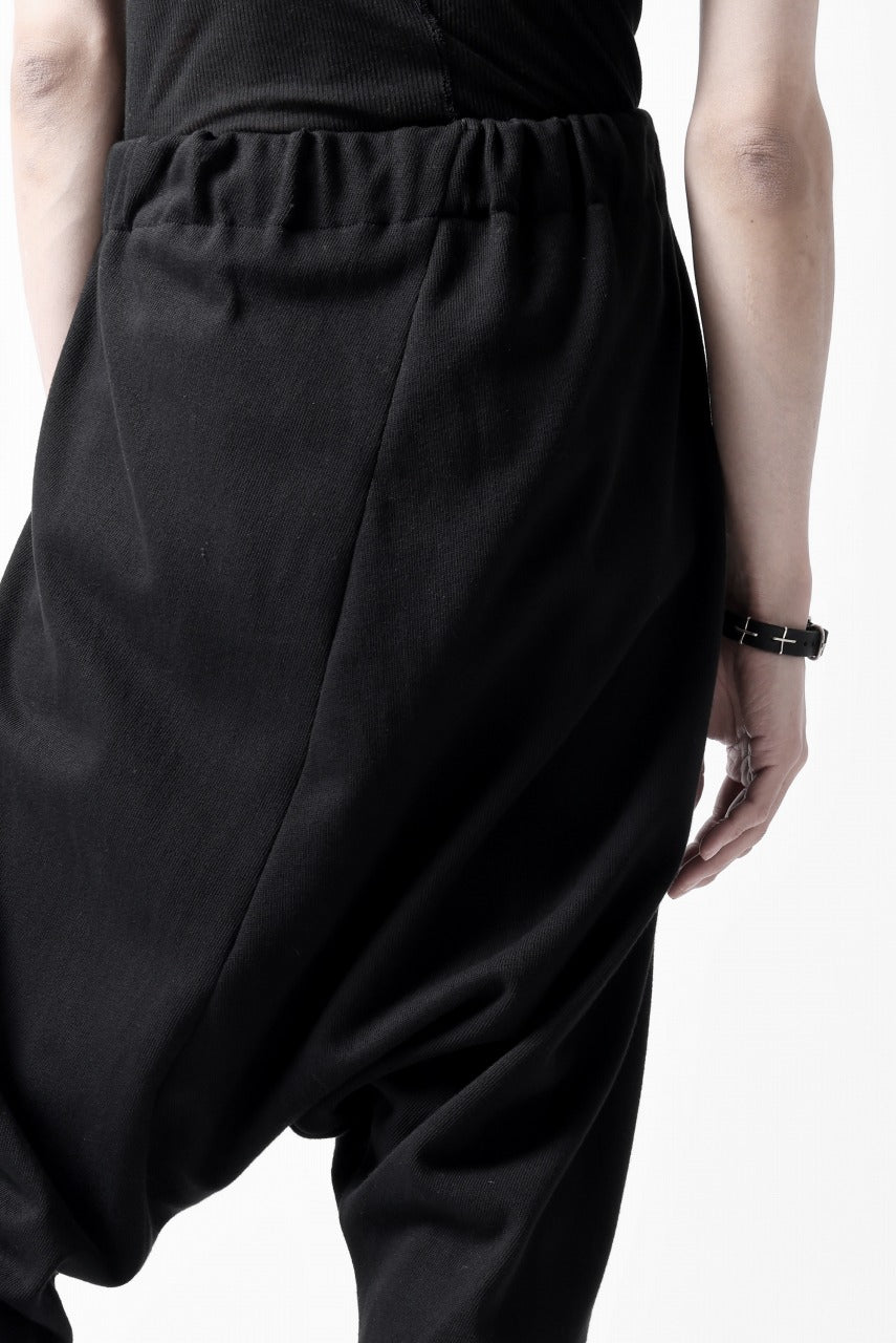 Load image into Gallery viewer, m.a+ hand painted elastic waist low crotch 2 pocket pants / P571-HP/JM4 (BLACK)