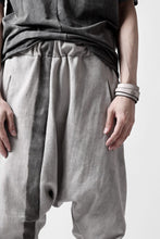Load image into Gallery viewer, m.a+ hand painted elastic waist low crotch 2 pocket pants / P571-HP/JM4 (CARBON)