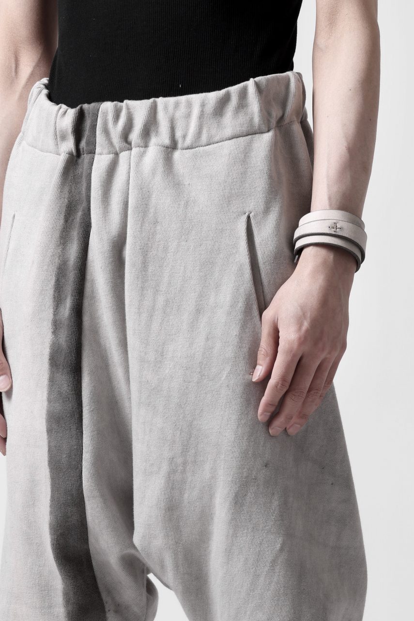 Load image into Gallery viewer, m.a+ hand painted elastic waist low crotch 2 pocket pants / P571-HP/JM4 (CARBON)