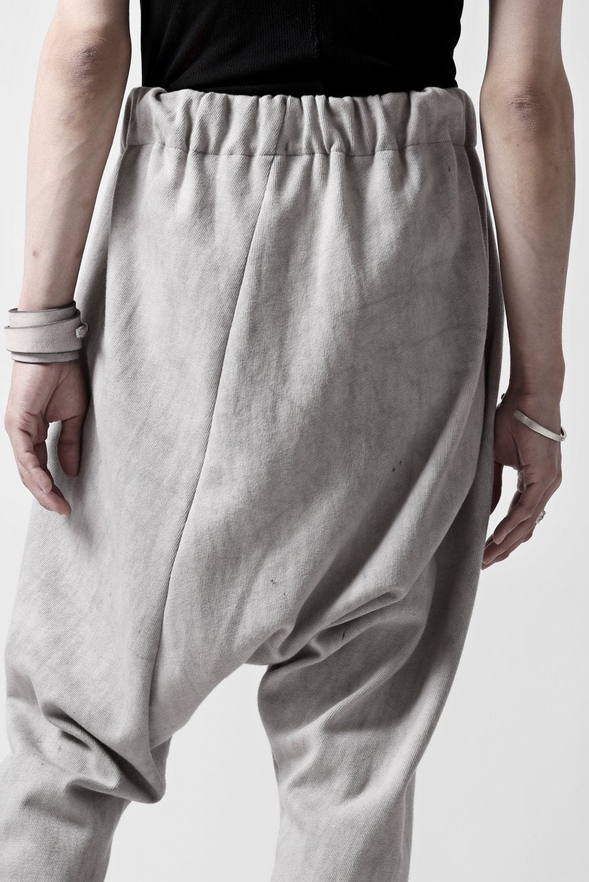 Load image into Gallery viewer, m.a+ hand painted elastic waist low crotch 2 pocket pants / P571-HP/JM4 (CARBON)