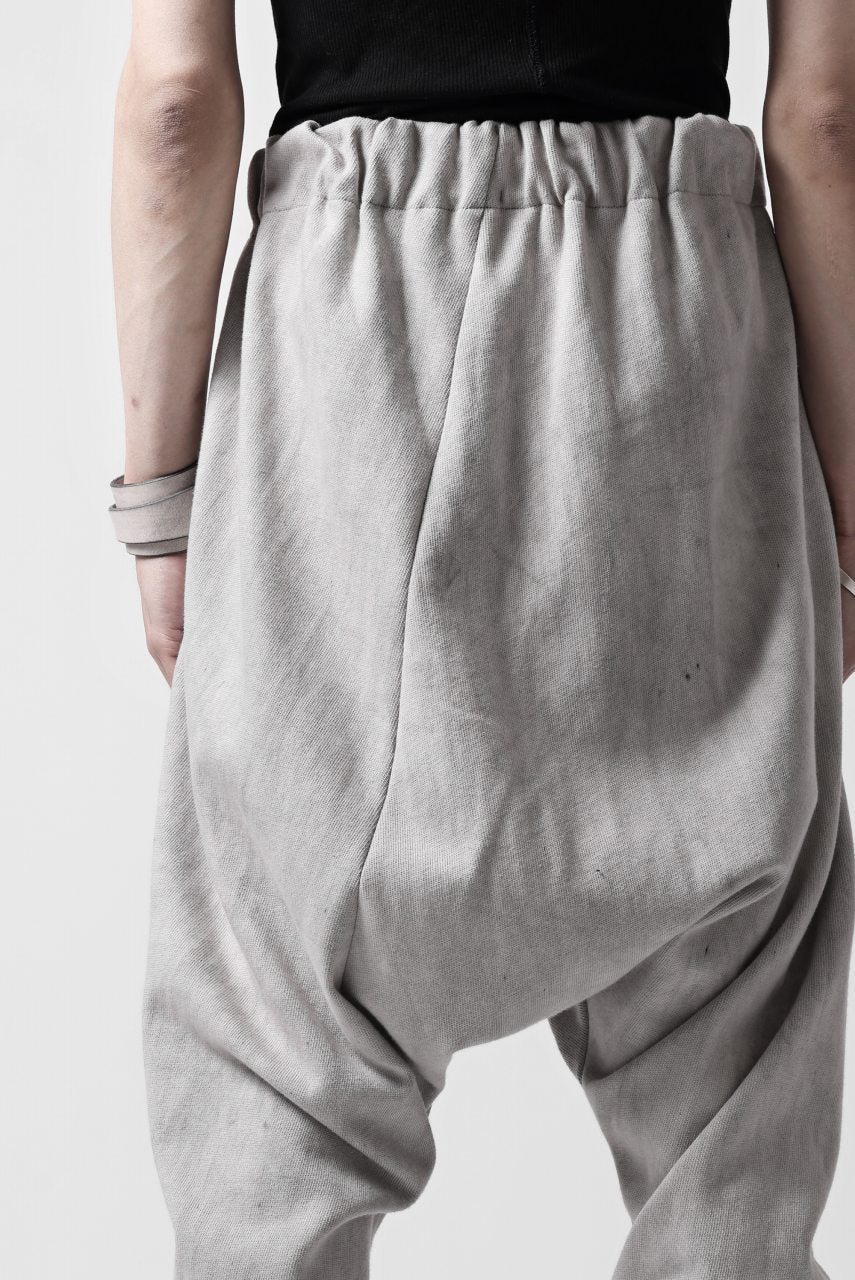 Load image into Gallery viewer, m.a+ hand painted elastic waist low crotch 2 pocket pants / P571-HP/JM4 (CARBON)