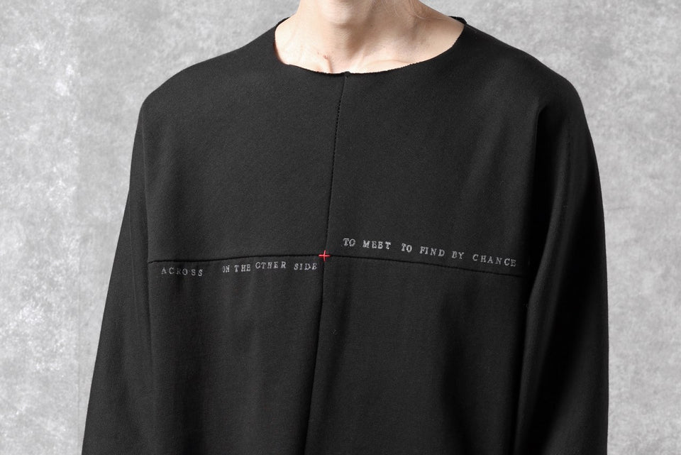 画像をギャラリービューアに読み込む, m.a+ written one piece long sleeve t-shirt / T211D/W/JM11 (BLACK)