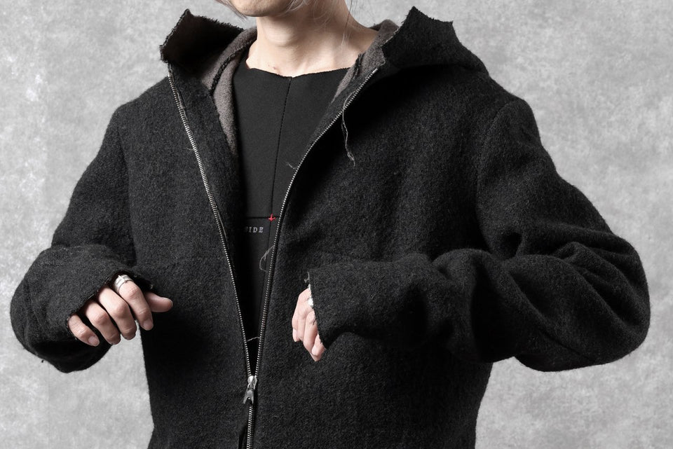 Load image into Gallery viewer, m.a+ unlined aviator jacket / J221DZ-/WLD (BLACK/BROWN)