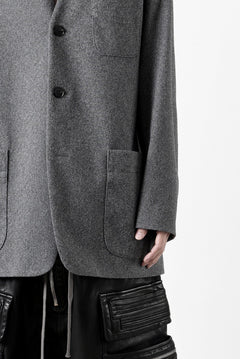 画像をギャラリービューアに読み込む, TARO HORIUCHI / th products Collarless Jacket / active setter tweed knit (gray)