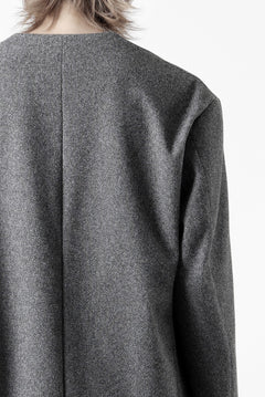 画像をギャラリービューアに読み込む, TARO HORIUCHI / th products Collarless Jacket / active setter tweed knit (gray)