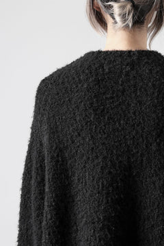 画像をギャラリービューアに読み込む, th products Inflated Oversized Crew / 1/4.5 kasuri loop knit (black)