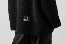 画像をギャラリービューアに読み込む, TARO HORIUCHI / th products Inflated Oversized Crew / 1/4.5 kasuri loop knit (black)