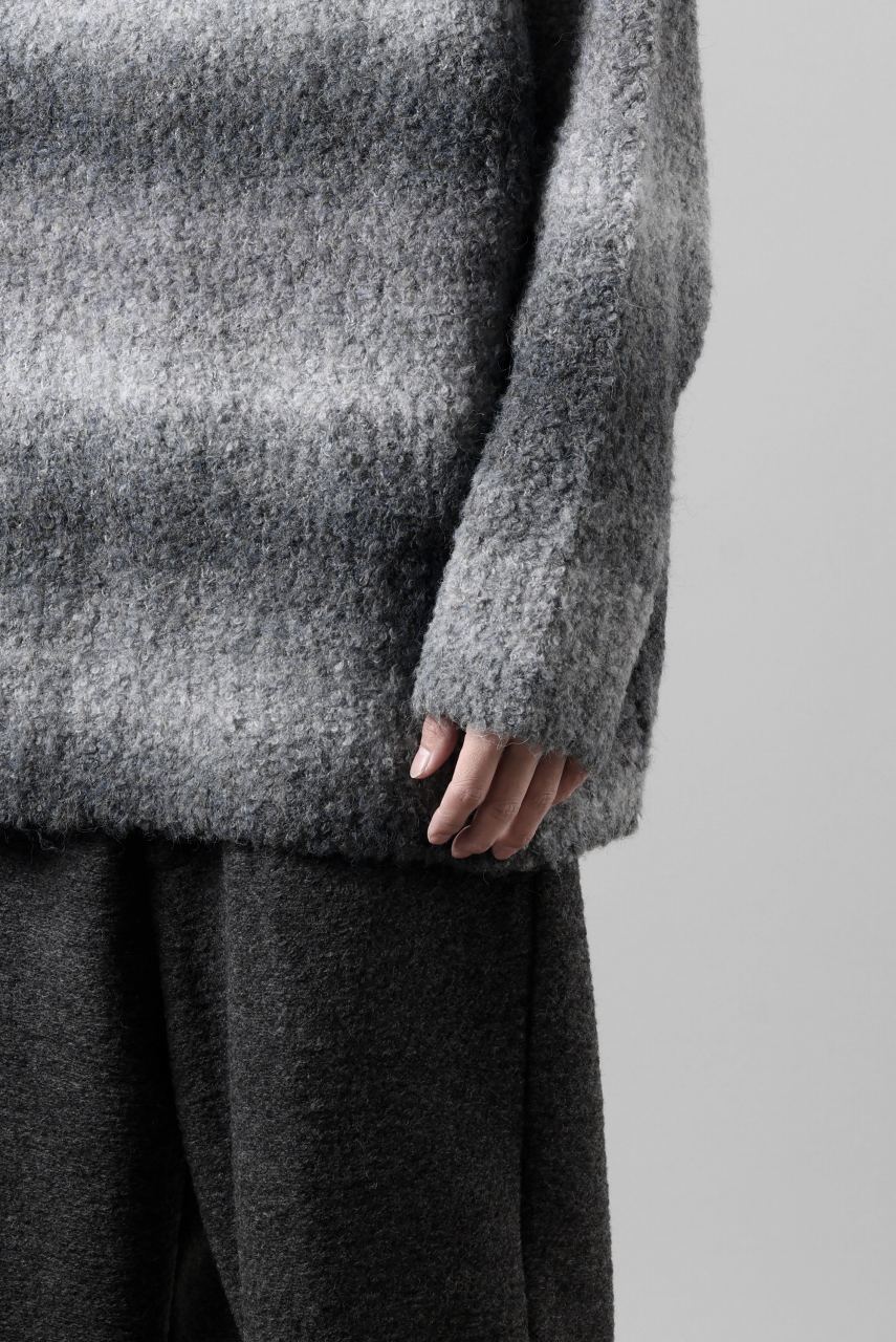 画像をギャラリービューアに読み込む, TARO HORIUCHI / th products Inflated Oversized Crew / 1/4.5 kasuri loop knit (mono)