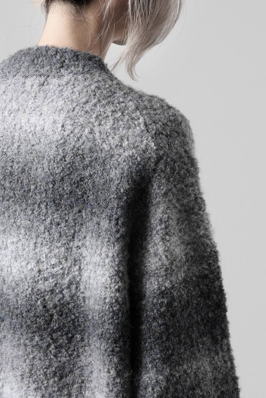 画像をギャラリービューアに読み込む, TARO HORIUCHI / th products Inflated Oversized Crew / 1/4.5 kasuri loop knit (mono)