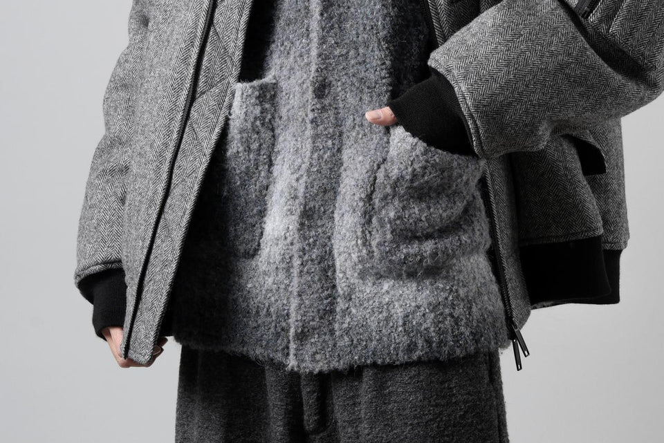 画像をギャラリービューアに読み込む, TARO HORIUCHI / th products Inflated Cardigan / 1/4.5 kasuri loop knit (mono)