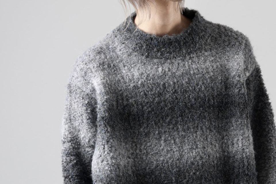 画像をギャラリービューアに読み込む, TARO HORIUCHI / th products Inflated Oversized Crew / 1/4.5 kasuri loop knit (mono)