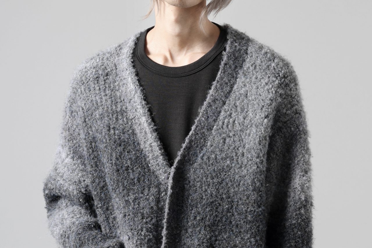 th products Inflated Cardigan / 1/4.5 kasuri loop knit (mono)