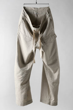 画像をギャラリービューアに読み込む, sus-sous wide trousers MK-1 (L65/C22/S13 cloth washer / NATURAL)