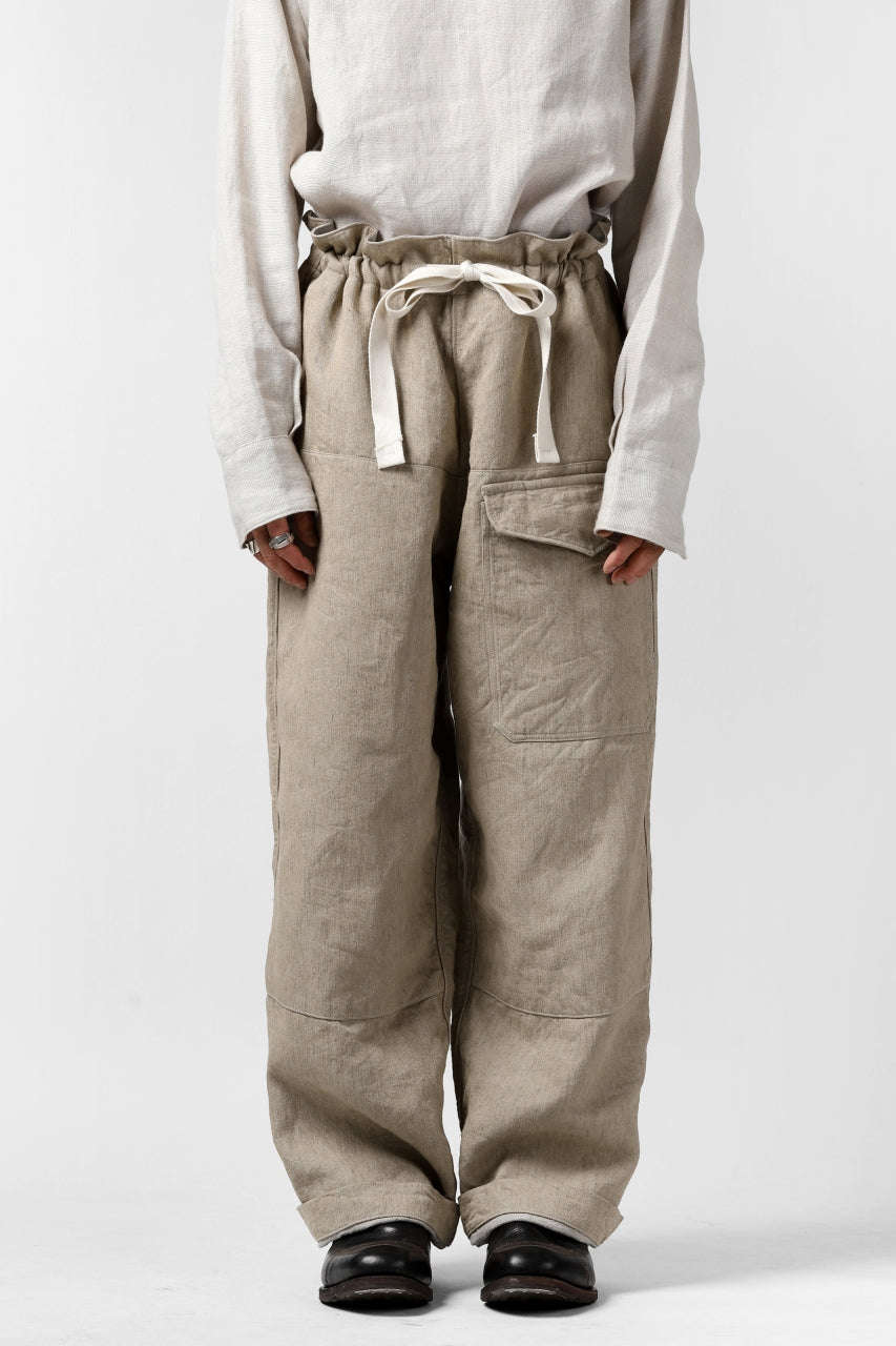 Load image into Gallery viewer, sus-sous trousers MK-1 / L100 herringbone washer (SAND BEIGE)