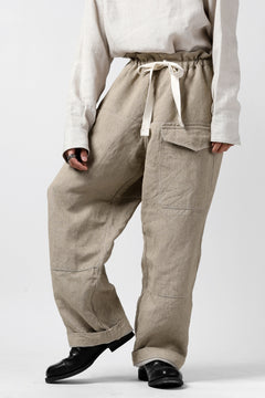 Load image into Gallery viewer, sus-sous trousers MK-1 / L100 herringbone washer (SAND BEIGE)