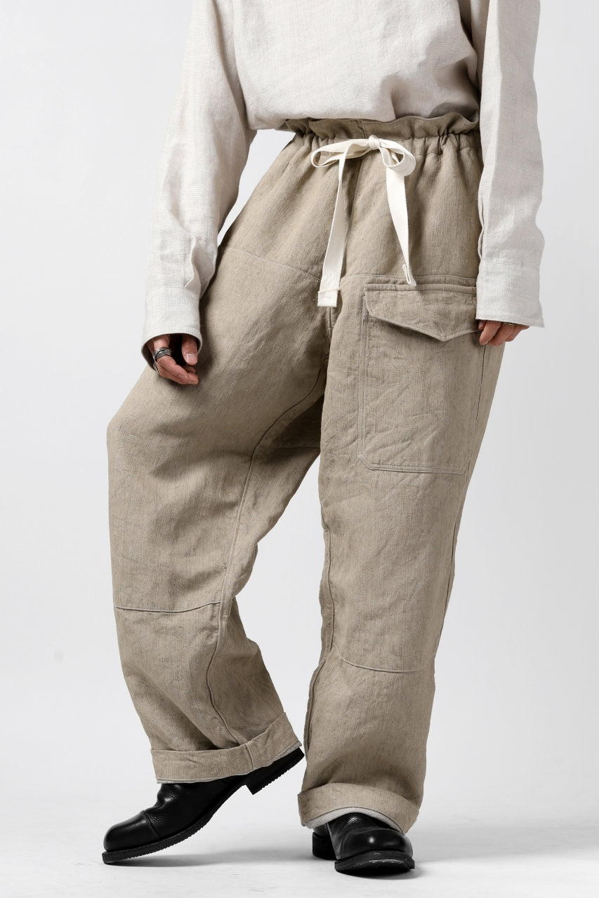 Load image into Gallery viewer, sus-sous trousers MK-1 / L100 herringbone washer (SAND BEIGE)