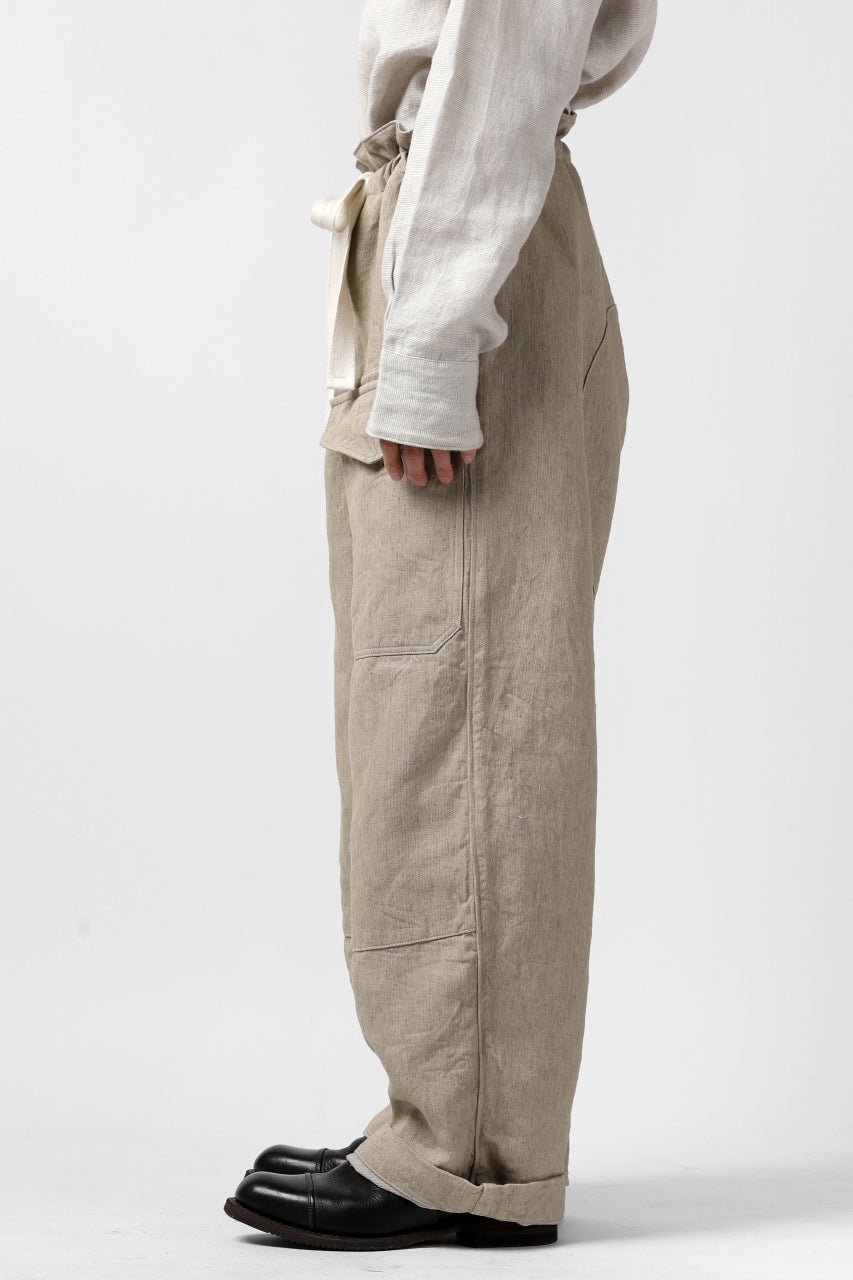 Load image into Gallery viewer, sus-sous trousers MK-1 / L100 herringbone washer (SAND BEIGE)