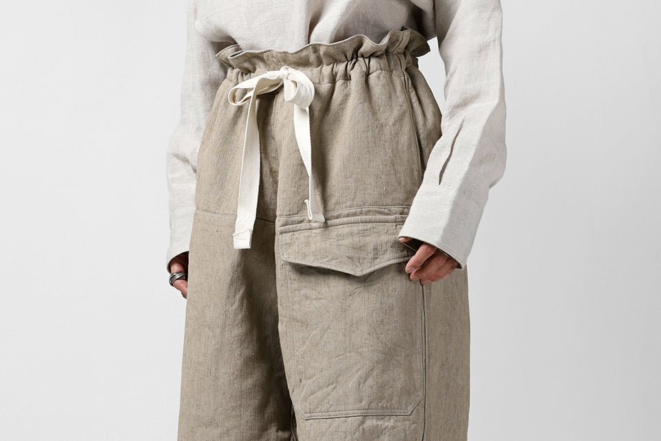 Load image into Gallery viewer, sus-sous trousers MK-1 / L100 herringbone washer (SAND BEIGE)