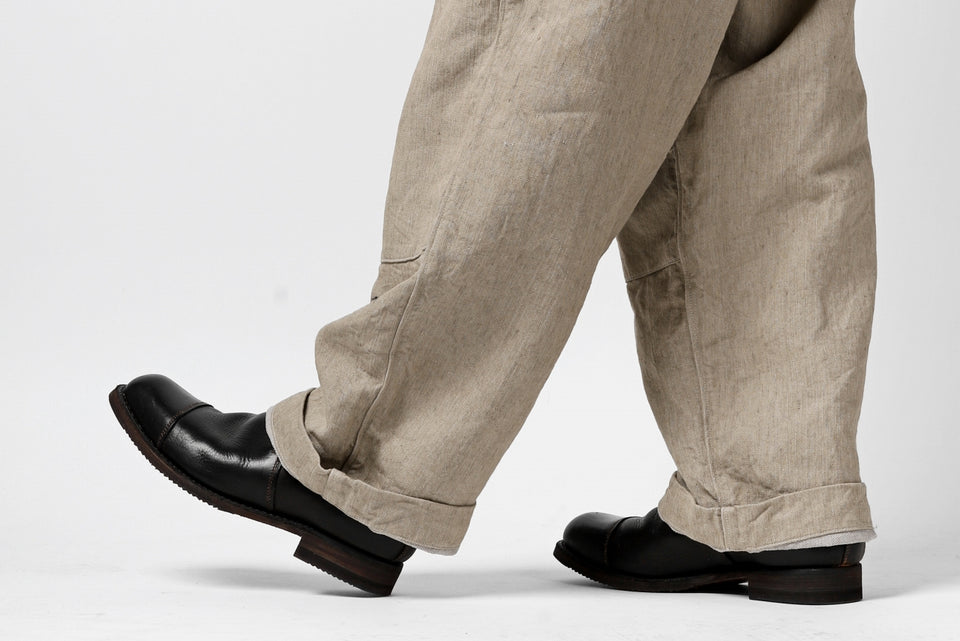 Load image into Gallery viewer, sus-sous trousers MK-1 / L100 herringbone washer (SAND BEIGE)