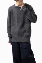 Load image into Gallery viewer, sus-sous fisherman boat neck sweater / W100 7G Full (DUST)