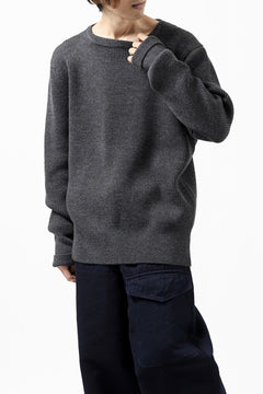 Load image into Gallery viewer, sus-sous fisherman boat neck sweater / W100 7G Full (DUST)