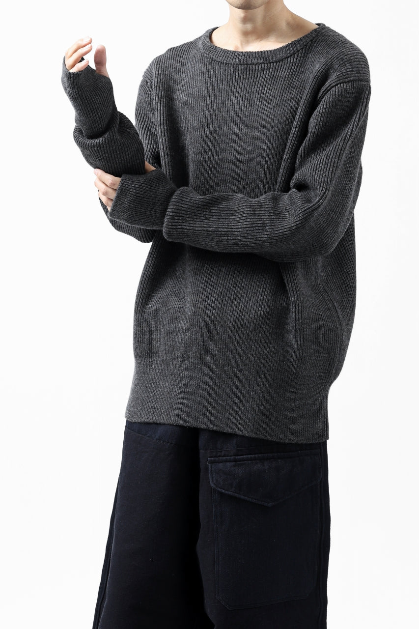 Load image into Gallery viewer, sus-sous fisherman boat neck sweater / W100 7G Full (DUST)