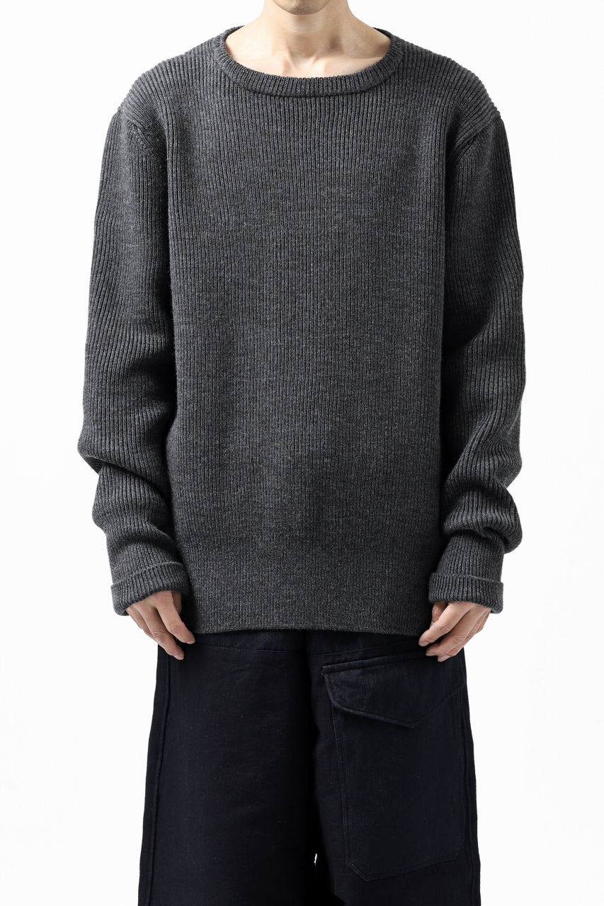 Load image into Gallery viewer, sus-sous fisherman boat neck sweater / W100 7G Full (DUST)