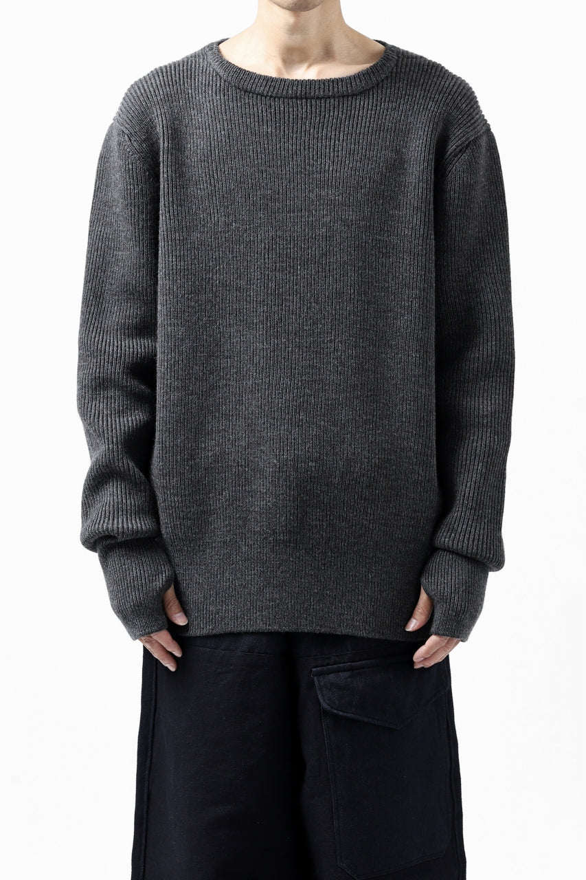 Load image into Gallery viewer, sus-sous fisherman boat neck sweater / W100 7G Full (DUST)