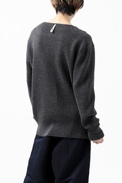 Load image into Gallery viewer, sus-sous fisherman boat neck sweater / W100 7G Full (DUST)